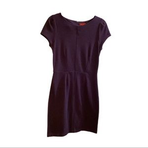 Plum colored ribbed form fitting dress '